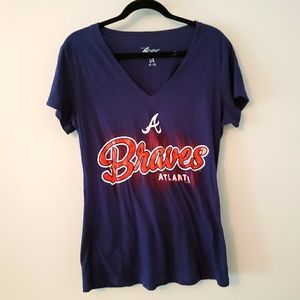Atlanta Braves women's v neck shirt